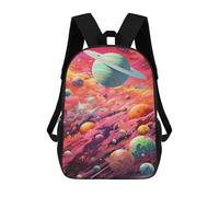 sinyumoney Sac À Dos Enfant Dessin Animé Cosmic Planets in Space 17 Pouces, Sac À Dos De Voyage Décontracté Imprimé En 3D, Grand Sac À Dos Pour Garçons Et Filles