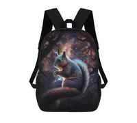 sinyumoney Sac À Dos Enfant Dessin Animé Cosmic Squirrel in Starry Forest 17 Pouces, Sac À Dos De Voyage Décontracté Imprimé En 3D, Grand Sac À Dos Pour Garçons Et Filles
