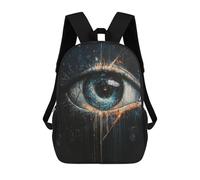 sinyumoney Sac À Dos Enfant Dessin Animé Cosmic Tears Painting 17 Pouces, Sac À Dos De Voyage Décontracté Imprimé En 3D, Grand Sac À Dos Pour Garçons Et Filles