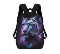 sinyumoney Sac À Dos Enfant Dessin Animé Cosmic Tiger Portrait-9 17 Pouces, Sac À Dos De Voyage Décontracté Imprimé En 3D, Grand Sac À Dos Pour Garçons Et Filles