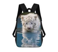 sinyumoney Sac À Dos Enfant Dessin Animé Cute Baby Tiger 17 Pouces, Sac À Dos De Voyage Décontracté Imprimé En 3D, Grand Sac À Dos Pour Garçons Et Filles