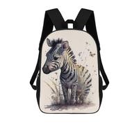 sinyumoney Sac À Dos Enfant Dessin Animé Cute Baby Zebra Painting 17 Pouces, Sac À Dos De Voyage Décontracté Imprimé En 3D, Grand Sac À Dos Pour Garçons Et Filles