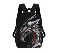 sinyumoney Sac À Dos Enfant Dessin Animé Cybernetic Dragon Head 17 Pouces, Sac À Dos De Voyage Décontracté Imprimé En 3D, Grand Sac À Dos Pour Garçons Et Filles
