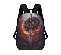sinyumoney Sac À Dos Enfant Dessin Animé Dragon Sword Fantasy Artwork -1 17 Pouces, Sac À Dos De Voyage Décontracté Imprimé En 3D, Grand Sac À Dos Pour Garçons Et Filles