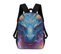 sinyumoney Sac À Dos Enfant Dessin Animé Electric Dragon Head Artwork 17 Pouces, Sac À Dos De Voyage Décontracté Imprimé En 3D, Grand Sac À Dos Pour Garçons Et Filles