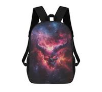 sinyumoney Sac À Dos Enfant Dessin Animé Galactic Demon Skull 17 Pouces, Sac À Dos De Voyage Décontracté Imprimé En 3D, Grand Sac À Dos Pour Garçons Et Filles