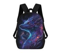 sinyumoney Sac À Dos Enfant Dessin Animé Galactic Dragon Portrait -1 17 Pouces, Sac À Dos De Voyage Décontracté Imprimé En 3D, Grand Sac À Dos Pour Garçons Et Filles