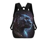 sinyumoney Sac À Dos Enfant Dessin Animé Galactic Leopard Portrait 17 Pouces, Sac À Dos De Voyage Décontracté Imprimé En 3D, Grand Sac À Dos Pour Garçons Et Filles