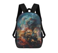 sinyumoney Sac À Dos Enfant Dessin Animé Galactic Steam Train Journey 17 Pouces, Sac À Dos De Voyage Décontracté Imprimé En 3D, Grand Sac À Dos Pour Garçons Et Filles