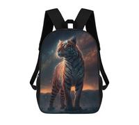 sinyumoney Sac À Dos Enfant Dessin Animé Galactic Tiger Majesty 17 Pouces, Sac À Dos De Voyage Décontracté Imprimé En 3D, Grand Sac À Dos Pour Garçons Et Filles