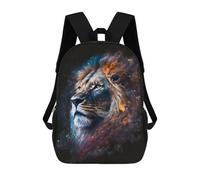 sinyumoney Sac À Dos Enfant Dessin Animé Galaxy Cosmic Lion Face 17 Pouces, Sac À Dos De Voyage Décontracté Imprimé En 3D, Grand Sac À Dos Pour Garçons Et Filles