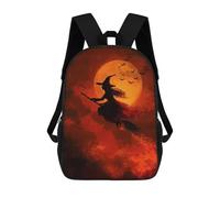 sinyumoney Sac À Dos Enfant Dessin Animé Halloween Witch Flying Broomstick -1 17 Pouces, Sac À Dos De Voyage Décontracté Imprimé En 3D, Grand Sac À Dos Pour Garçons Et Filles