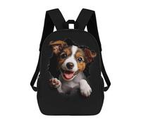 sinyumoney Sac À Dos Enfant Dessin Animé Jack Russell 17 Pouces, Sac À Dos De Voyage Décontracté Imprimé En 3D, Grand Sac À Dos Pour Garçons Et Filles
