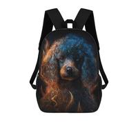 sinyumoney Sac À Dos Enfant Dessin Animé Magical Fire Poodle Artwork 17 Pouces, Sac À Dos De Voyage Décontracté Imprimé En 3D, Grand Sac À Dos Pour Garçons Et Filles