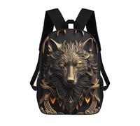 sinyumoney Sac À Dos Enfant Dessin Animé Majestic Wolf Sentinel 17 Pouces, Sac À Dos De Voyage Décontracté Imprimé En 3D, Grand Sac À Dos Pour Garçons Et Filles