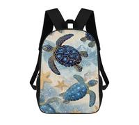 sinyumoney Sac À Dos Enfant Dessin Animé Ocean Life Wall Art 17 Pouces, Sac À Dos De Voyage Décontracté Imprimé En 3D, Grand Sac À Dos Pour Garçons Et Filles