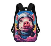 sinyumoney Sac À Dos Enfant Dessin Animé Pig Astronaut in Space -1 17 Pouces, Sac À Dos De Voyage Décontracté Imprimé En 3D, Grand Sac À Dos Pour Garçons Et Filles