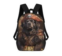 sinyumoney Sac À Dos Enfant Dessin Animé Pirate Dog Treasure Chest-81 17 Pouces, Sac À Dos De Voyage Décontracté Imprimé En 3D, Grand Sac À Dos Pour Garçons Et Filles
