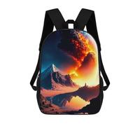 sinyumoney Sac À Dos Enfant Dessin Animé Planetary Volcano 17 Pouces, Sac À Dos De Voyage Décontracté Imprimé En 3D, Grand Sac À Dos Pour Garçons Et Filles