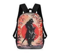 sinyumoney Sac À Dos Enfant Dessin Animé Samurai Warrior Art Print 17 Pouces, Sac À Dos De Voyage Décontracté Imprimé En 3D, Grand Sac À Dos Pour Garçons Et Filles