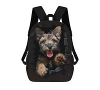 sinyumoney Sac À Dos Enfant Dessin Animé Scottish Terrier 17 Pouces, Sac À Dos De Voyage Décontracté Imprimé En 3D, Grand Sac À Dos Pour Garçons Et Filles