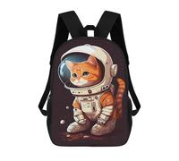 sinyumoney Sac À Dos Enfant Dessin Animé Space Cat Adventure -2 17 Pouces, Sac À Dos De Voyage Décontracté Imprimé En 3D, Grand Sac À Dos Pour Garçons Et Filles