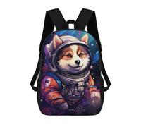 sinyumoney Sac À Dos Enfant Dessin Animé Space Dog Explorer-107 17 Pouces, Sac À Dos De Voyage Décontracté Imprimé En 3D, Grand Sac À Dos Pour Garçons Et Filles