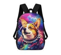 sinyumoney Sac À Dos Enfant Dessin Animé Space Dog Explorer-66 17 Pouces, Sac À Dos De Voyage Décontracté Imprimé En 3D, Grand Sac À Dos Pour Garçons Et Filles