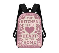 sinyumoney Sac À Dos Enfant Dessin Animé The Kitchen Is The Heart 17 Pouces, Sac À Dos De Voyage Décontracté Imprimé En 3D, Grand Sac À Dos Pour Garçons Et Filles