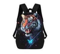 sinyumoney Sac À Dos Enfant Dessin Animé Tiger Art Print, Wildlife Decor 17 Pouces, Sac À Dos De Voyage Décontracté Imprimé En 3D, Grand Sac À Dos Pour Garçons Et Filles