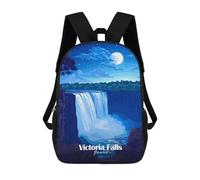 sinyumoney Sac À Dos Enfant Dessin Animé Victoria Falls Night 17 Pouces, Sac À Dos De Voyage Décontracté Imprimé En 3D, Grand Sac À Dos Pour Garçons Et Filles