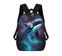 sinyumoney Sac À Dos Enfant Dessin Animé Whale in Space Art Print-13 17 Pouces, Sac À Dos De Voyage Décontracté Imprimé En 3D, Grand Sac À Dos Pour Garçons Et Filles
