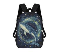 sinyumoney Sac À Dos Enfant Dessin Animé Whale in Starry Sky-6 17 Pouces, Sac À Dos De Voyage Décontracté Imprimé En 3D, Grand Sac À Dos Pour Garçons Et Filles