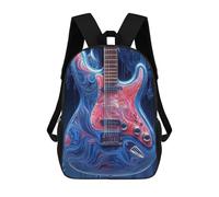 sinyumoney Sac À Dos Enfant Electric Guitar Abstract Art Sac À Dos Scolaire 3D Sac À Dos Scolaire Pour Enfants Sacs D'école Sac À Dos Tendance Avec Poche Sacs À Livres 17inch