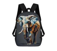 sinyumoney Sac À Dos Enfant Elephant Abstract Sac À Dos Scolaire 3D Sac À Dos Scolaire Pour Enfants Sacs D'école Sac À Dos Tendance Avec Poche Sacs À Livres 17inch