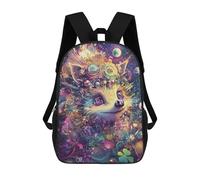 sinyumoney Sac À Dos Enfant Fox Close-Up - Visionary Digital Art for Modern Walls Sac À Dos Scolaire 3D Sac À Dos Scolaire Pour Enfants Sacs D'école Sac À Dos Tendance Avec Poche Sacs À Livres 17inch