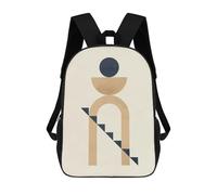 sinyumoney Sac À Dos Enfant Geometric Shapes K Sac À Dos Scolaire 3D Sac À Dos Scolaire Pour Enfants Sacs D'école Sac À Dos Tendance Avec Poche Sacs À Livres 17inch