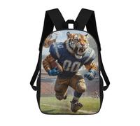 sinyumoney Sac À Dos Enfant Gridiron Tiger Football Sac À Dos Scolaire 3D Sac À Dos Scolaire Pour Enfants Sacs D'école Sac À Dos Tendance Avec Poche Sacs À Livres 17inch