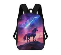 sinyumoney Sac À Dos Enfant Horse In Space Animal Sac À Dos Scolaire 3D Sac À Dos Scolaire Pour Enfants Sacs D'école Sac À Dos Tendance Avec Poche Sacs À Livres 17inch