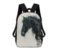 sinyumoney Sac À Dos Enfant Horse Painting Profile Art Sac À Dos Scolaire 3D Sac À Dos Scolaire Pour Enfants Sacs D'école Sac À Dos Tendance Avec Poche Sacs À Livres 17inch