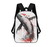 sinyumoney Sac À Dos Enfant Humpback Whale Painting Sac À Dos Scolaire 3D Sac À Dos Scolaire Pour Enfants Sacs D'école Sac À Dos Tendance Avec Poche Sacs À Livres 17inch