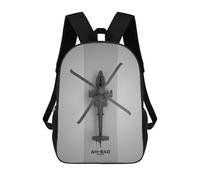sinyumoney Sac À Dos Enfant Imprimé Apache AH 64D Sac À Dos De Voyage Pour Garçon Et Fille 17inch
