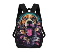 sinyumoney Sac À Dos Enfant Imprimé Beagle Dog Collage Art Print Sac À Dos De Voyage Pour Garçon Et Fille 17inch