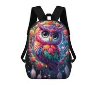 sinyumoney Sac À Dos Enfant Imprimé Colorful Fantasy Owl Artwork-1 Sac À Dos De Voyage Pour Garçon Et Fille 17inch