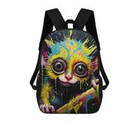sinyumoney Sac À Dos Enfant Imprimé Colorful Monkey Painting Sac À Dos De Voyage Pour Garçon Et Fille 17inch