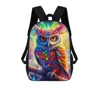 sinyumoney Sac À Dos Enfant Imprimé Colorful Owl Fantasy Cityscape Sac À Dos De Voyage Pour Garçon Et Fille 17inch