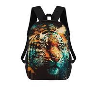 sinyumoney Sac À Dos Enfant Imprimé Colorful Tiger Portrait -6 Sac À Dos De Voyage Pour Garçon Et Fille 17inch