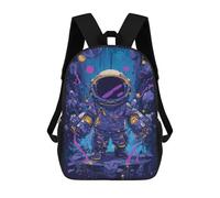 sinyumoney Sac À Dos Enfant Imprimé Cosmic Astronaut Adventure-9 Sac À Dos De Voyage Pour Garçon Et Fille 17inch
