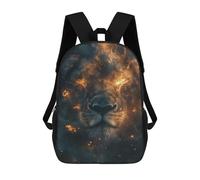 sinyumoney Sac À Dos Enfant Imprimé Cosmic Lion Portrait-1 Sac À Dos De Voyage Pour Garçon Et Fille 17inch