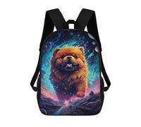 sinyumoney Sac À Dos Enfant Imprimé Cosmic Pomeranian Journey Sac À Dos De Voyage Pour Garçon Et Fille 17inch
